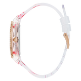 Montre Femme Transparente avec Motif Floral