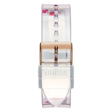 Montre Femme Transparente avec Motif Floral