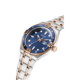 Montre Homme Bicolore Argent et Rose Gold