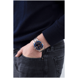 Montre Homme Bicolore Argent et Rose Gold