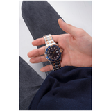 Montre Homme Bicolore Argent et Rose Gold