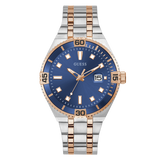 Montre Homme Bicolore Argent et Rose Gold