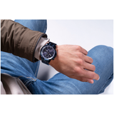 Montre Homme Multifonction Bleue