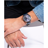Montre Homme Multifonction Bleu Marine