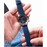 Montre Homme Multifonction Bleu Marine